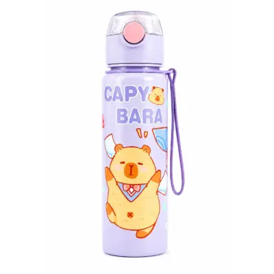 Purple Capybara Water Bottle