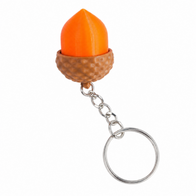 Clickable acorn keyring