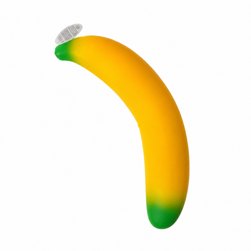 Large yellow squishy banana plush squish toy