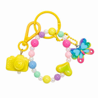 Beaded Camera keyring Charm