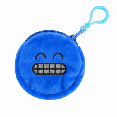 Emoji coin wallet keyring - D blue