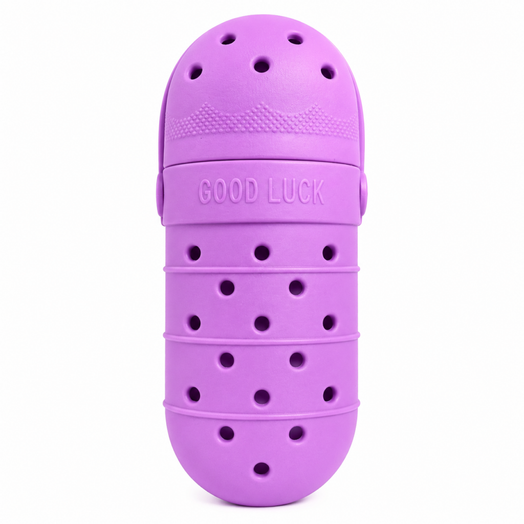 Wholesale Croc Style Pencil Case – Purple Novelty Zip Pencil Case – Pack of 6 - Bags & Accessories | The Box Shop UK