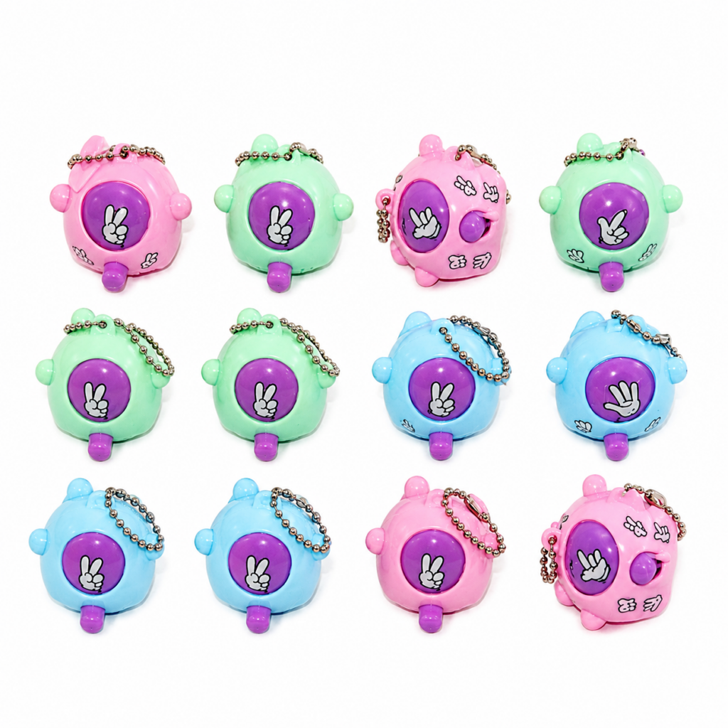 Wholesale Rock Paper Scissors Keyrings – 30 Pack Mixed Colours – Novelty Game Key Chains - Keyrings & Charms | The Box Shop UK