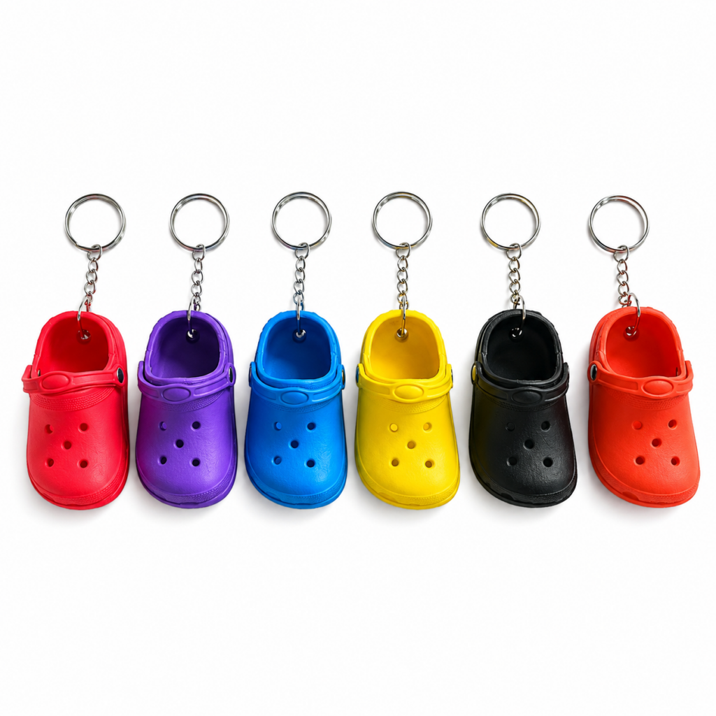 Wholesale 10 Pack Mini Clog Shoe Keyrings – Assorted Random Colours - Keyrings & Charms | The Box Shop UK
