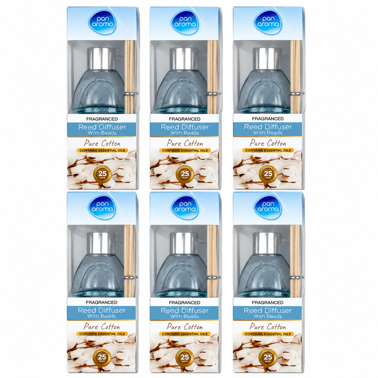 Wholesale Pure Cotton Reed Diffusers with Beads – 6 in a Box - Home & Living | The Box Shop UK