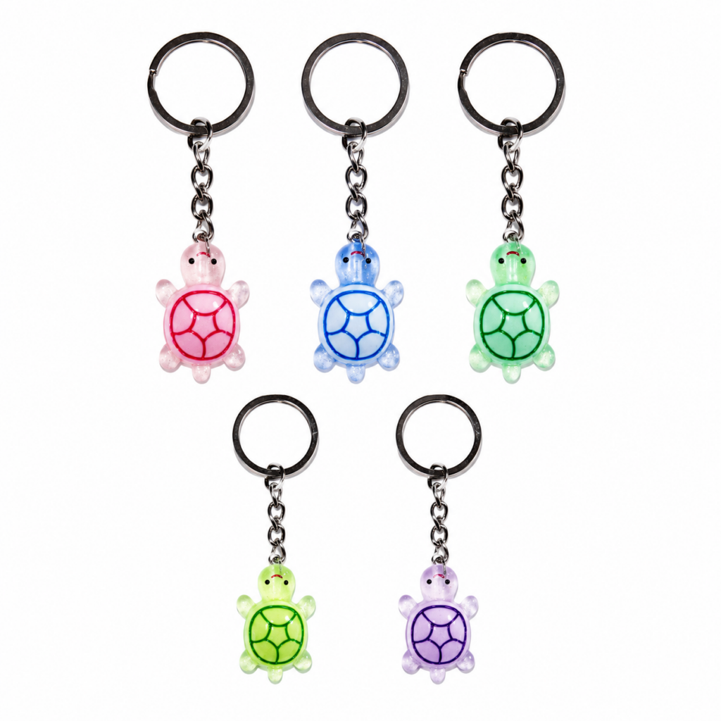 Wholesale Turtle Keyrings – 8 Pack Mixed Colours – Cute Novelty Key Chains - Keyrings & Charms | The Box Shop UK