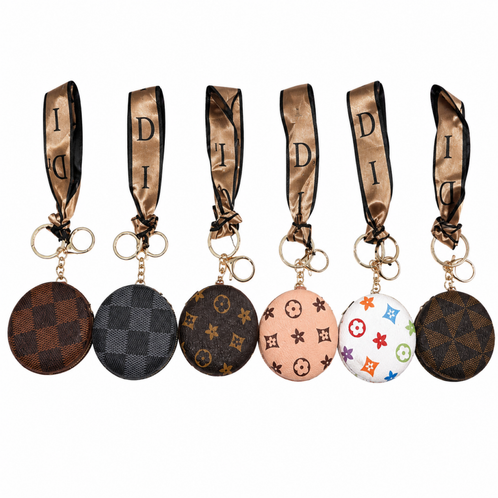 Wholesale Designer inspired Style Coin Purse Keyrings – 15 in a pack - Bags & Accessories | The Box Shop UK