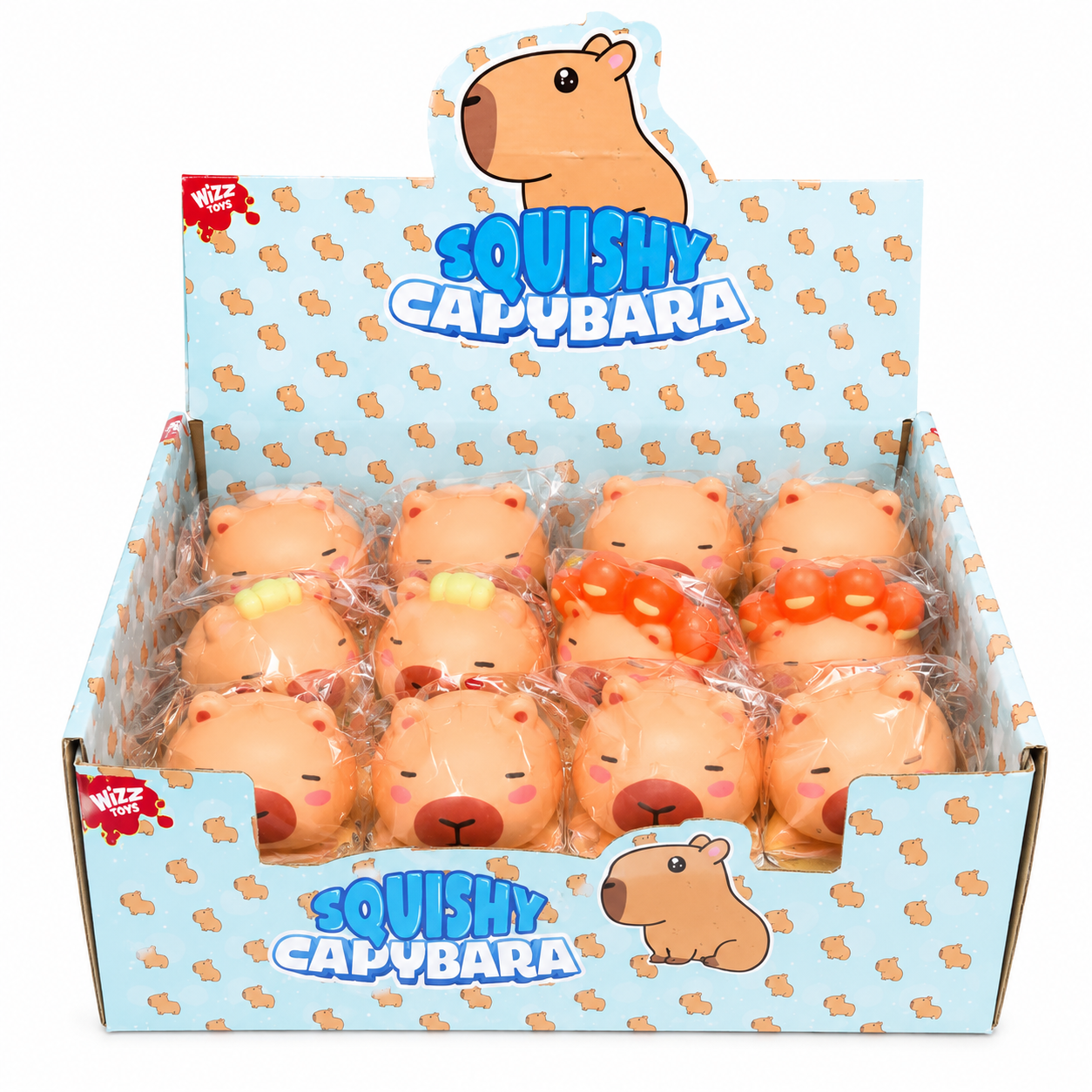 Wholesale 12 in a Box Squishy Capybara - Fidget Toys & Squishies | The Box Shop UK