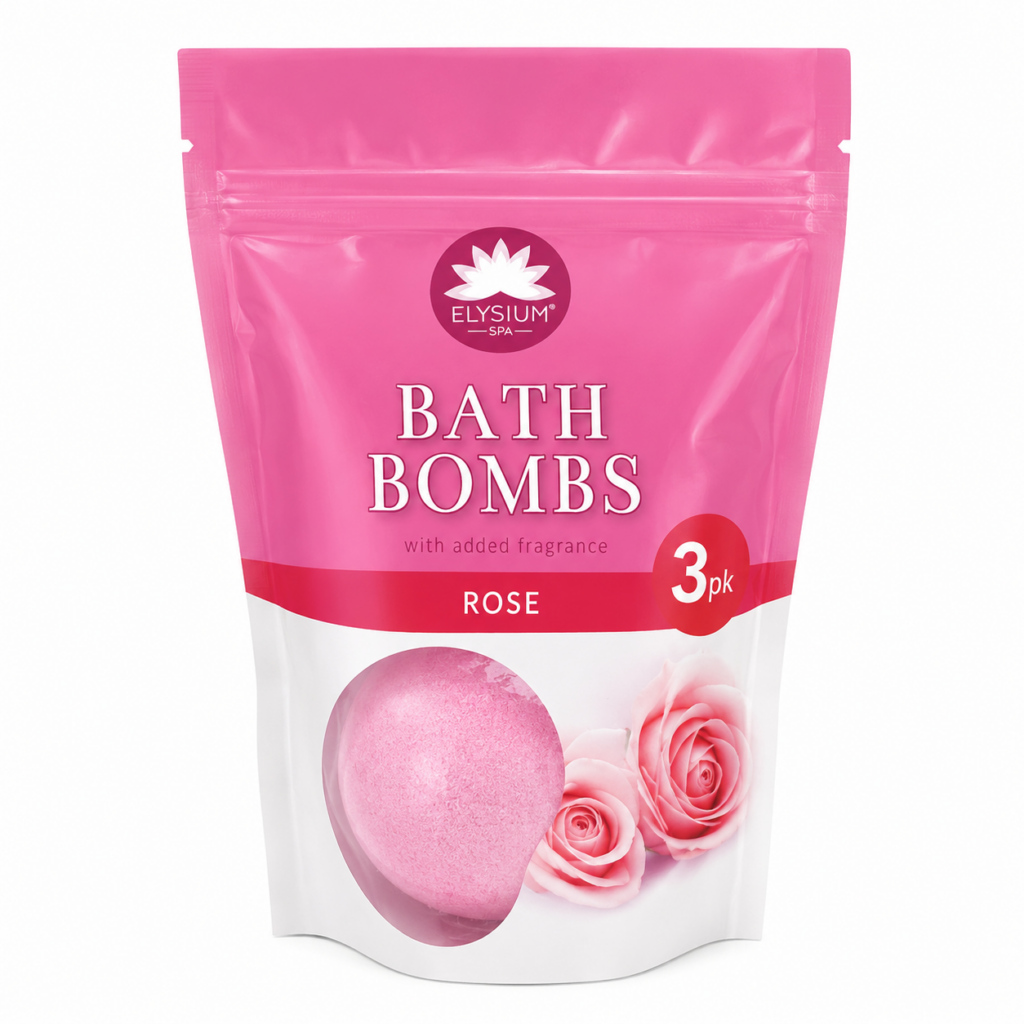 Rose Bath Bombs – 3 Pack Fizzing Bath Bomb Gift Set - Health & Beauty | The Box Shop UK
