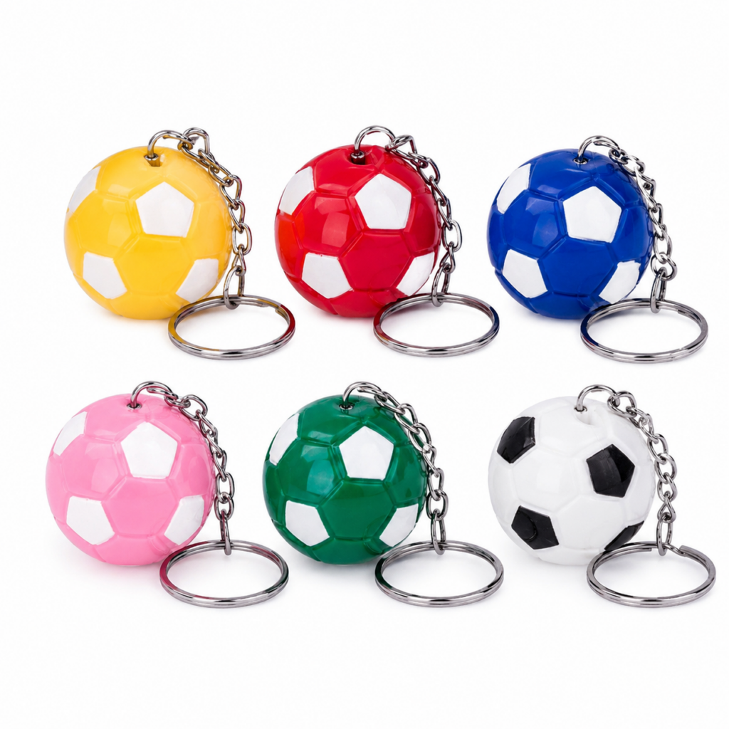 Wholesale Football Keyrings – 10 Pack Mixed Colours – Novelty Soccer Ball Key Chains - Keyrings & Charms | The Box Shop UK