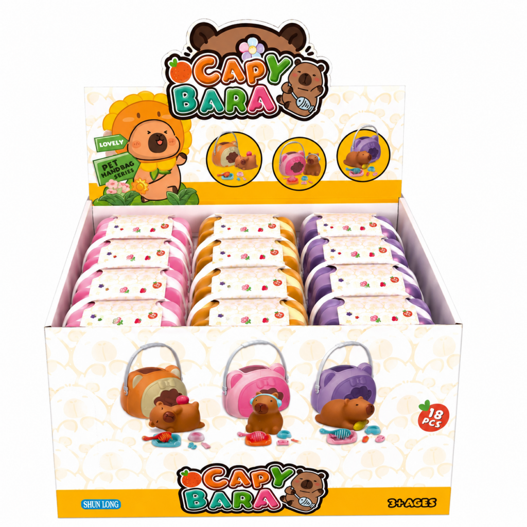 Wholesale Capybara Pet Handbag Playset – 18 Pieces Per Box - Toys & Gifts | The Box Shop UK