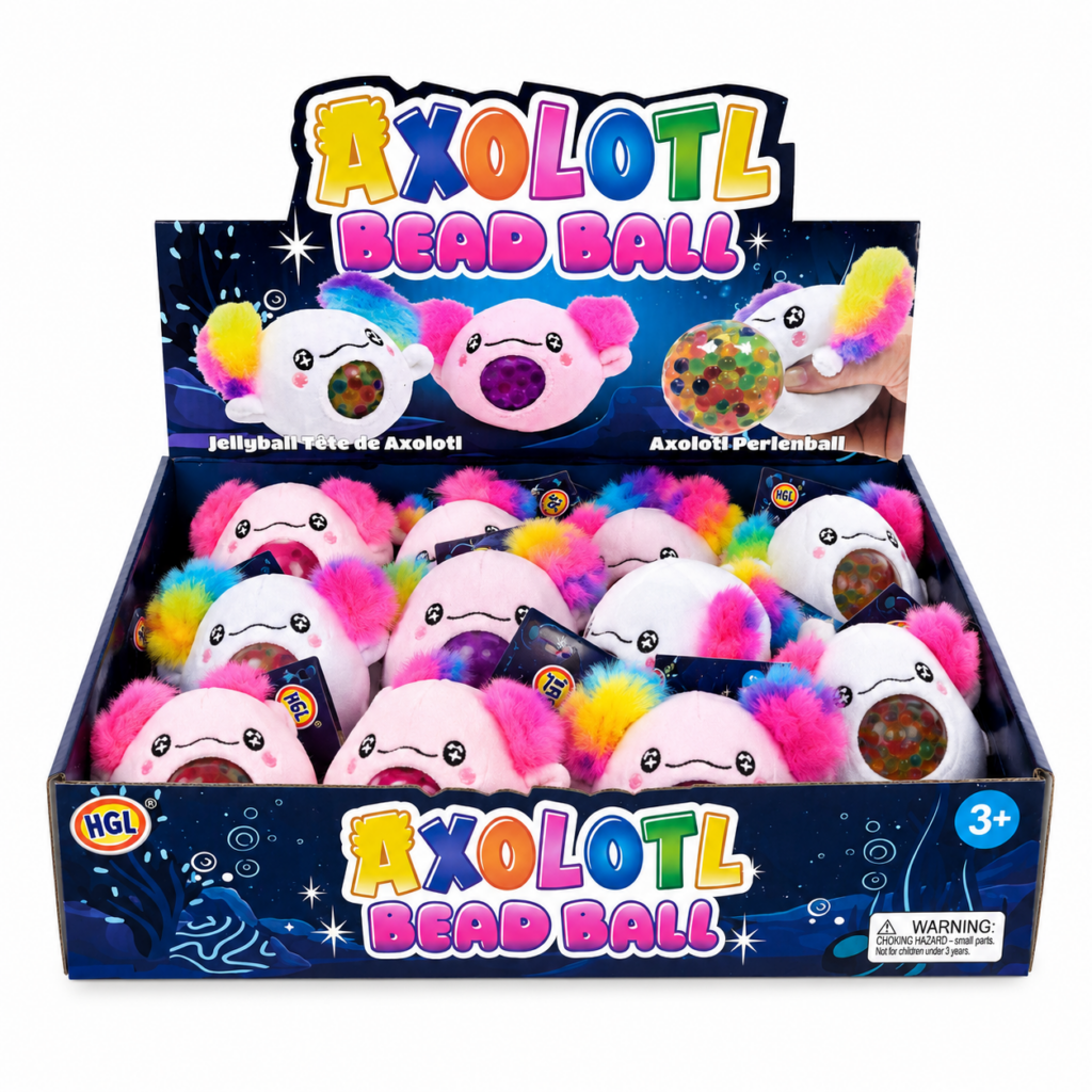 Wholesale Axolotl Bead Ball Plush Toys – 12 in a Box - Fidget Toys & Squishies | The Box Shop UK