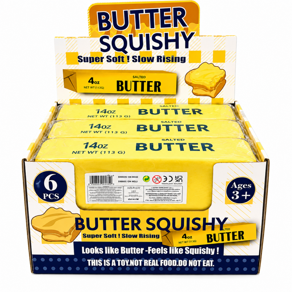 Wholesale Butter Squishy – 6 in a Box - Fidget Toys & Squishies | The Box Shop UK