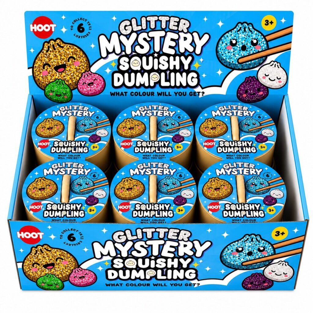 Wholesale Glitter Mystery Squishy Dumplings – 12 in a Box - Fidget Toys & Squishies | The Box Shop UK