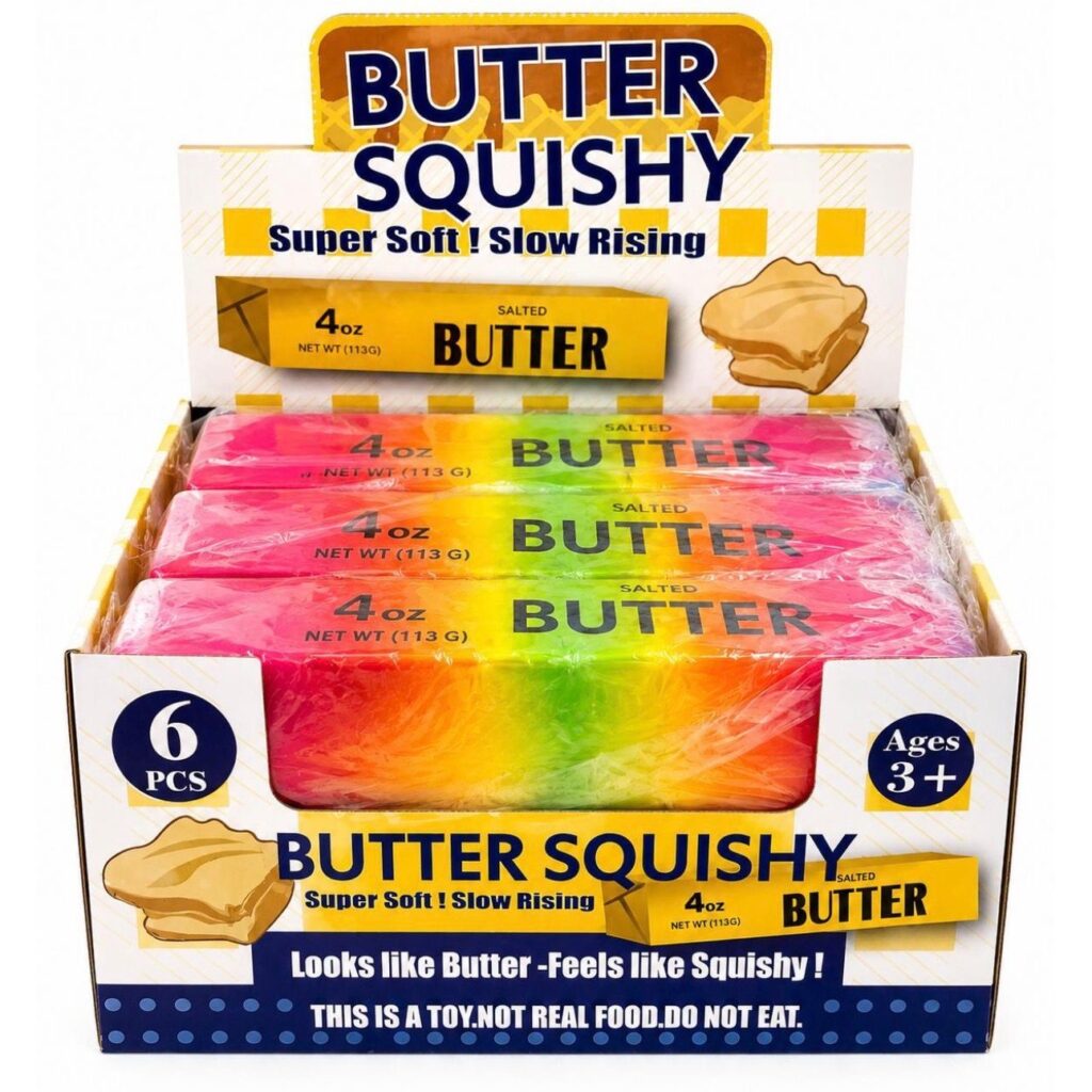 Wholesale rainbow Butter Squishy – 6 in a Box - Fidget Toys & Squishies | The Box Shop UK