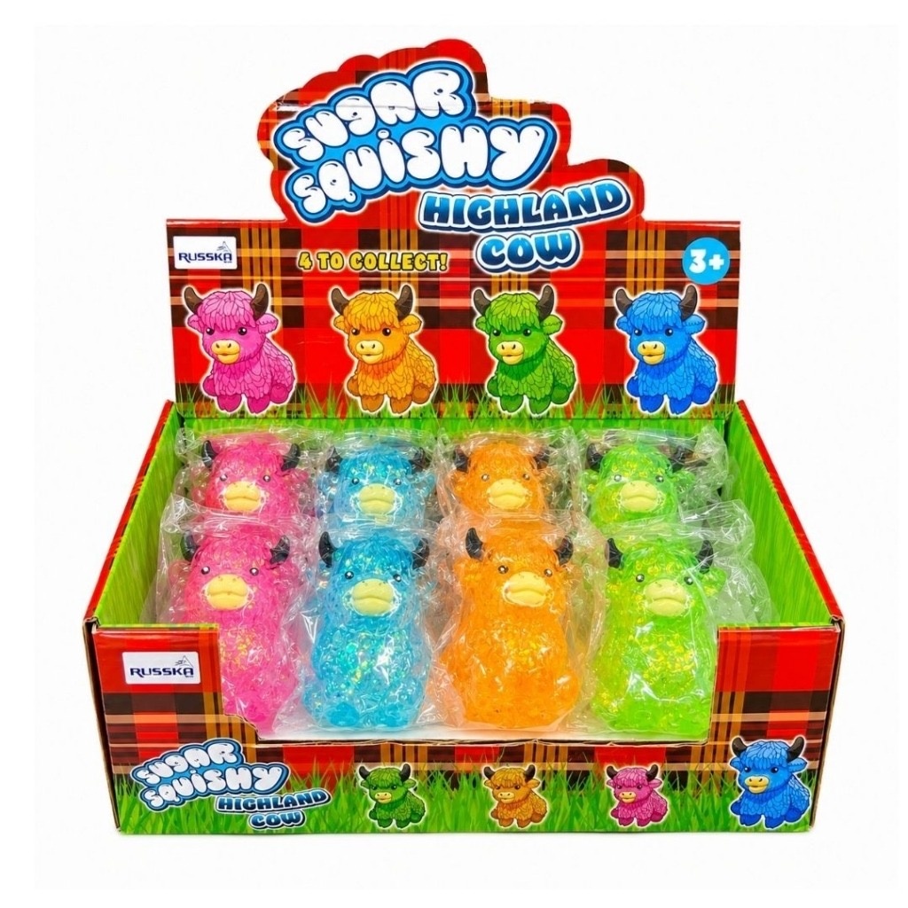 Wholesale Highland Cow Squishy – 12 in a Box - Fidget Toys & Squishies | The Box Shop UK
