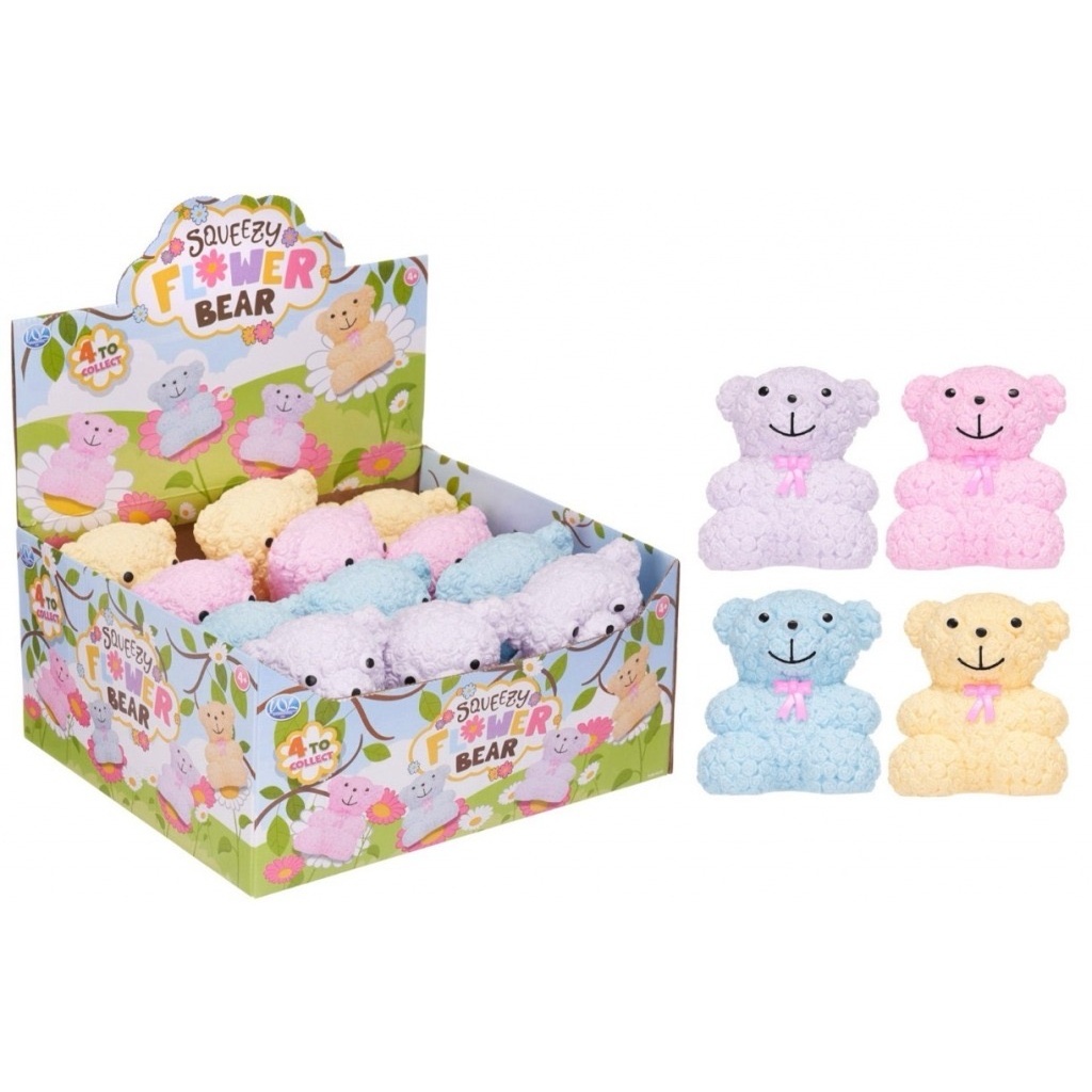 Wholesale Squeezy Flower Bear- 12 in a box - Fidget Toys & Squishies | The Box Shop UK