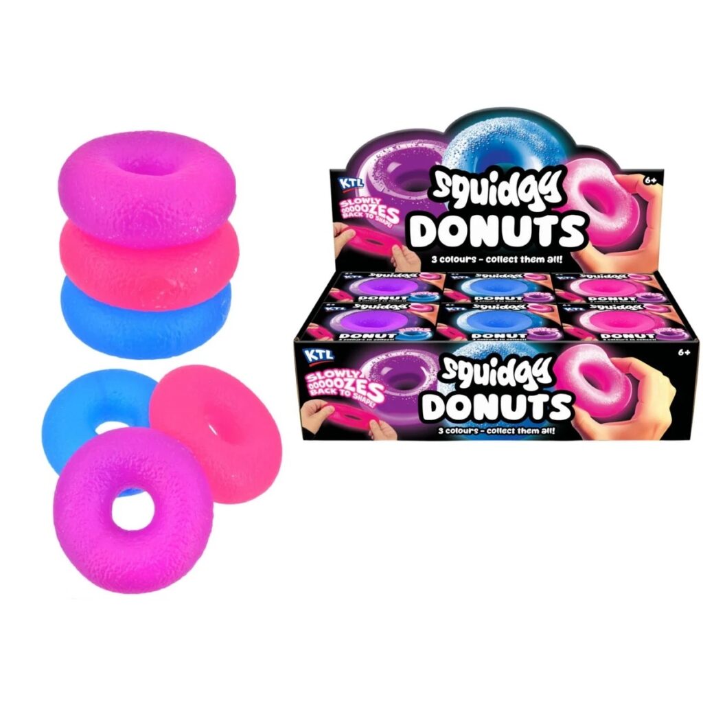 Wholesale Squidgy Donuts- 12 in a box - Fidget Toys & Squishies | The Box Shop UK