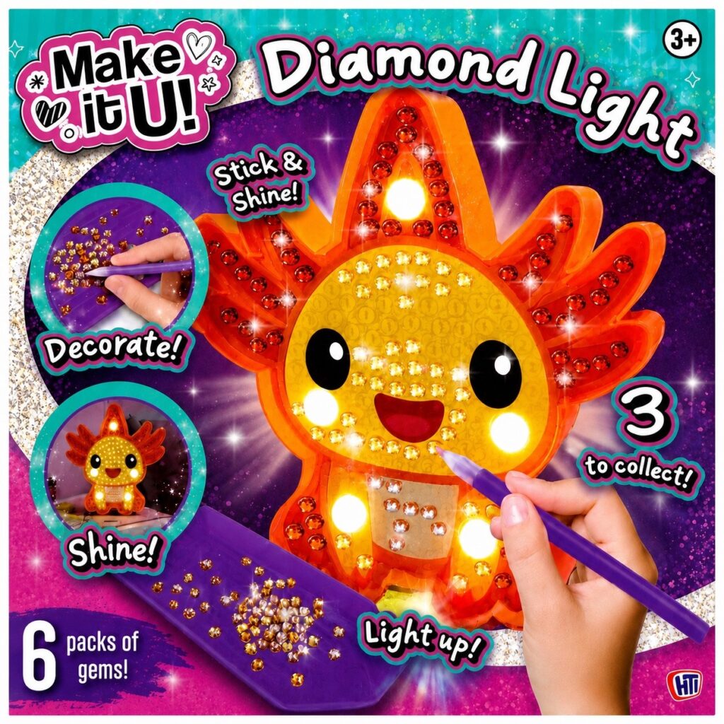Wholesale Make It U! Axolotl Diamond Light Craft Kit – 12 Pack - Toys & Gifts | The Box Shop UK