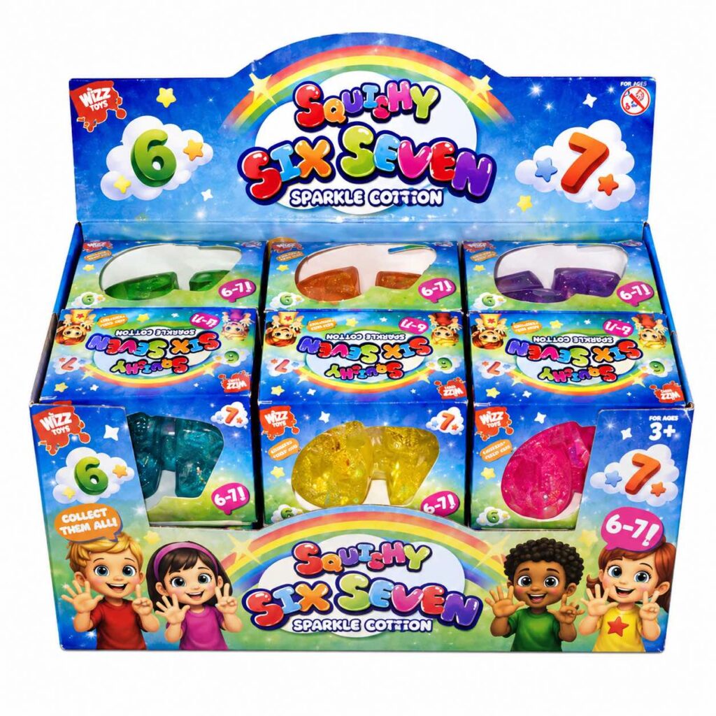 Wholesale Squishy 67 Sparkle Edition – 12 in a Box - Fidget Toys & Squishies | The Box Shop UK