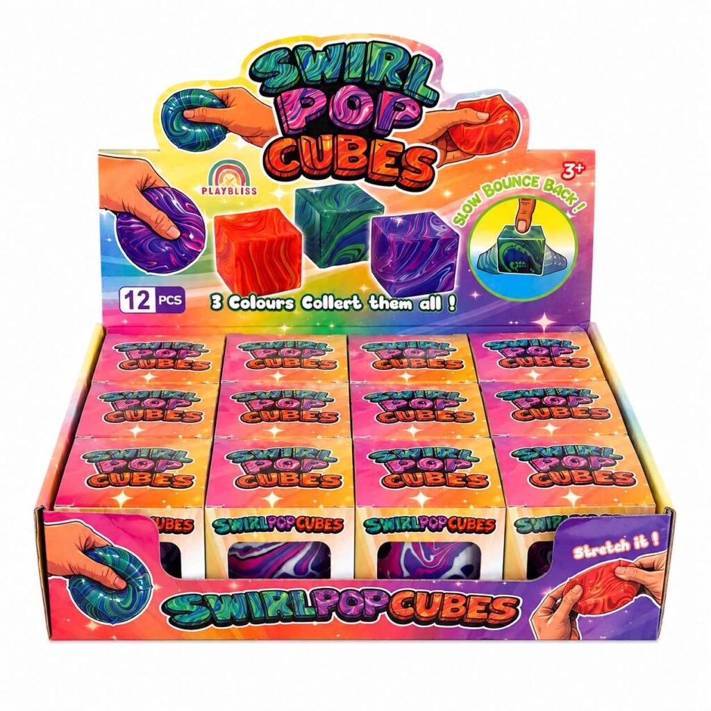 Wholesale Swirl Pop Cubes – 12 in a Box - Fidget Toys & Squishies | The Box Shop UK