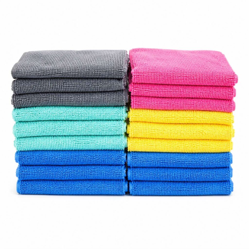 Wholesale Microfibre Cleaning Cloths – Mixed Colours – 20 Cloths per Pack - Home & Living | The Box Shop UK